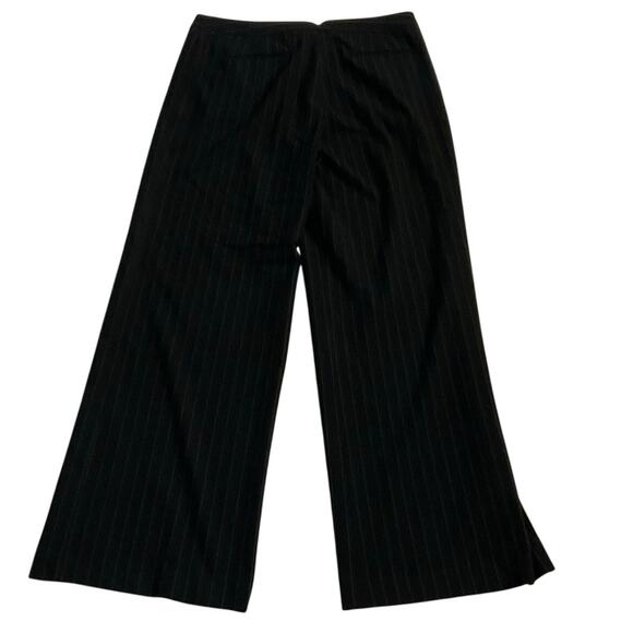 BCBG MaxAzria Black Pinstripe Wide Leg Pants Size L - Picture 2 of 12